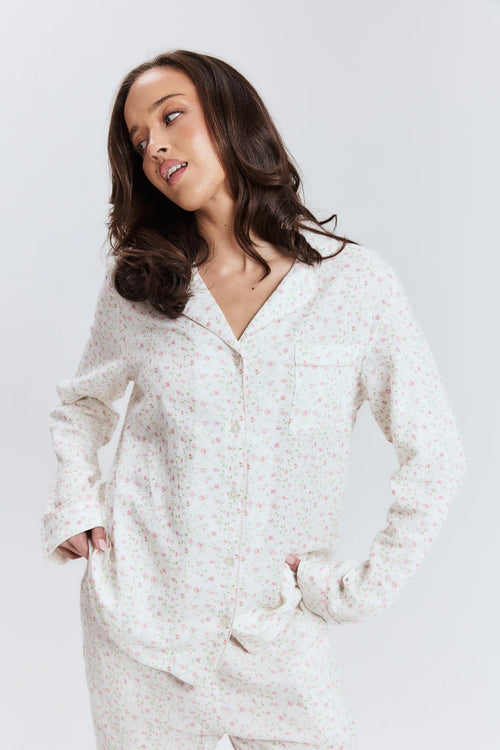 Pink Floral Pyjama Top