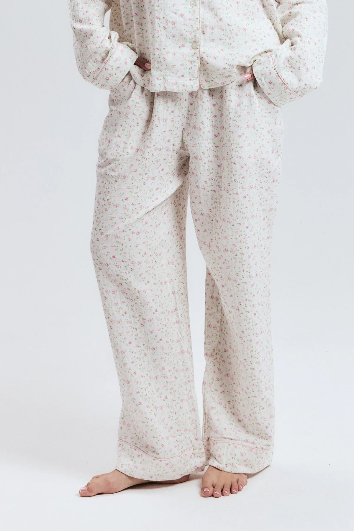 Pink Floral Pyjama Pants