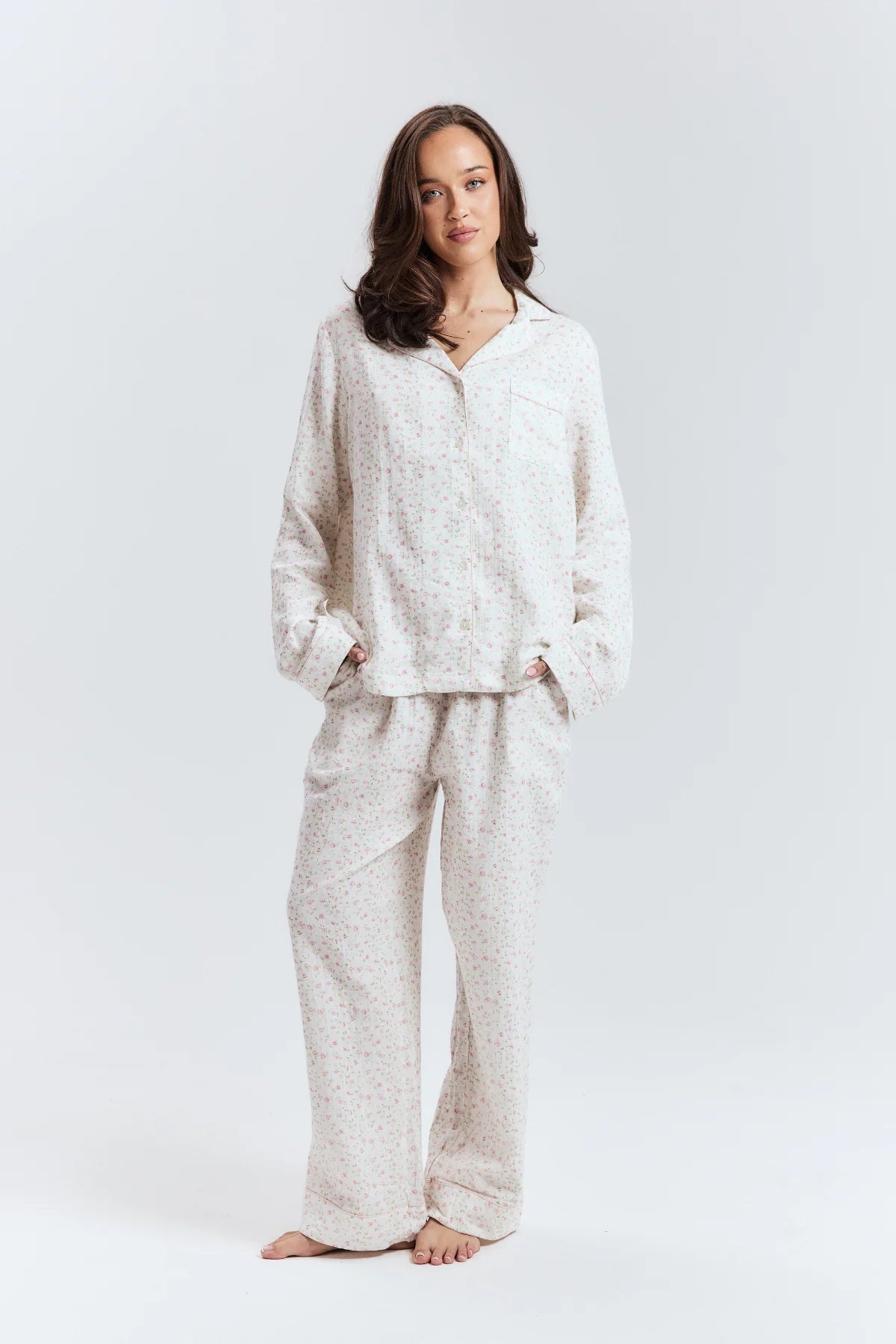 Pink Floral Pyjama Pants