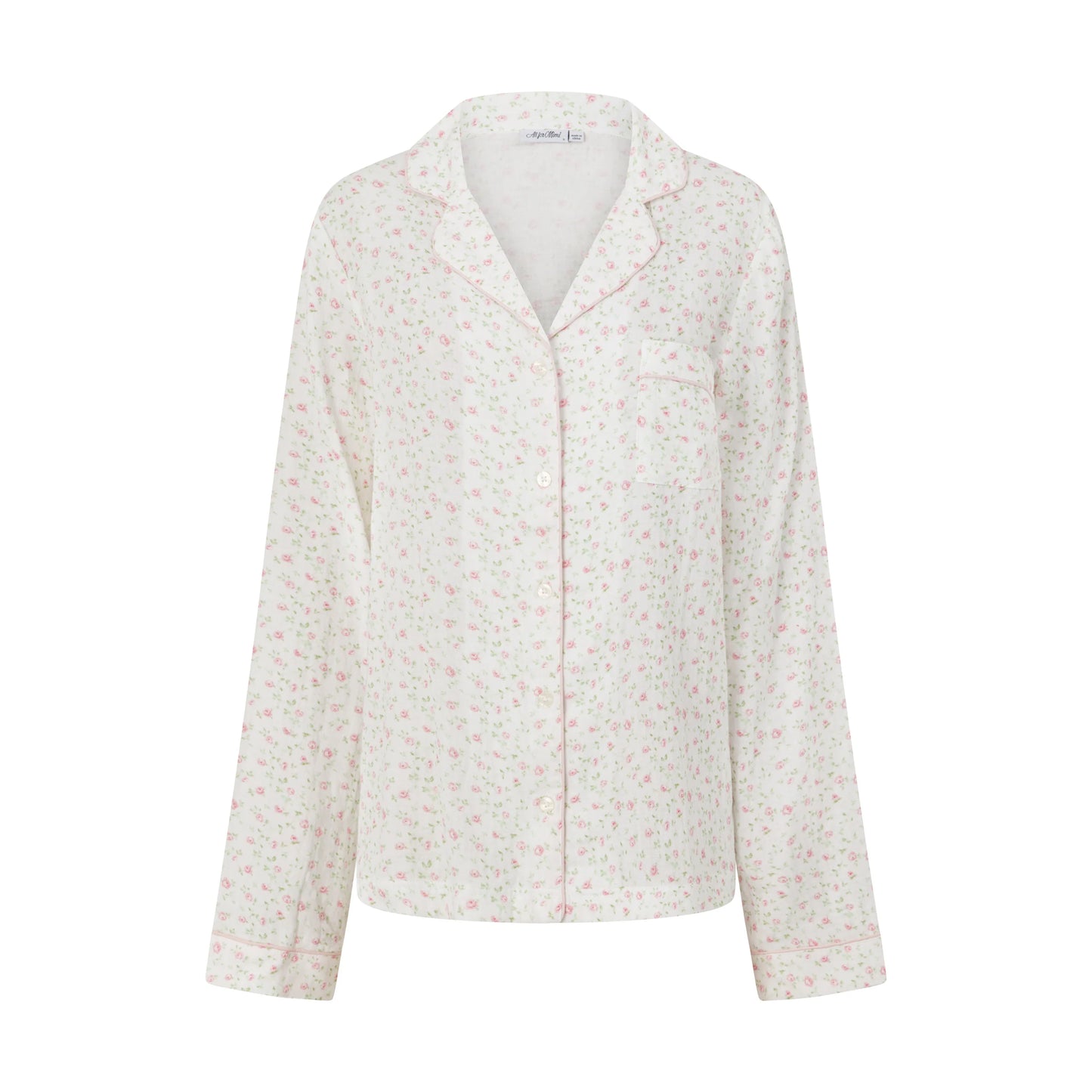 Pink Floral Pyjama Top