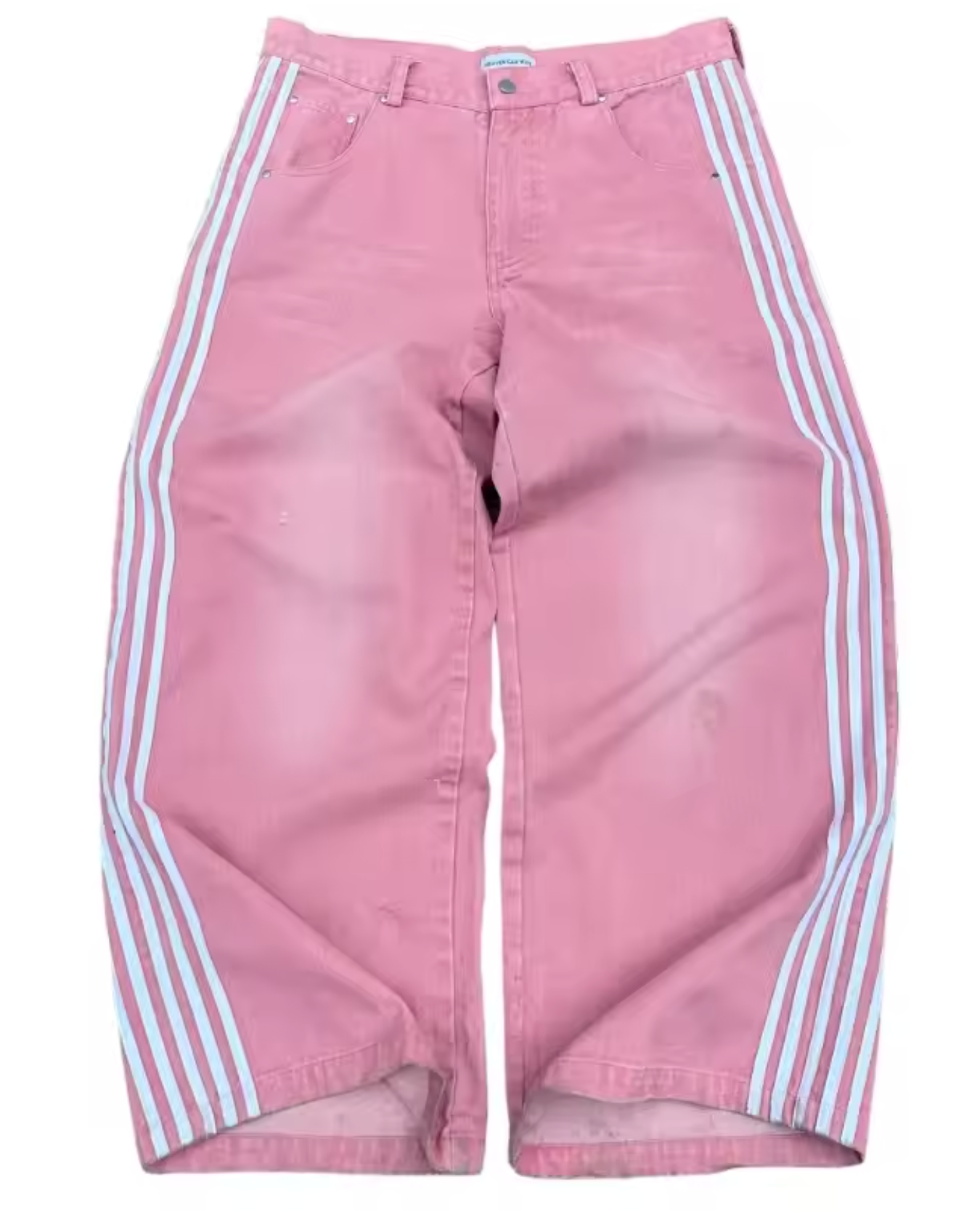 Striped Baggy Denim Jeans